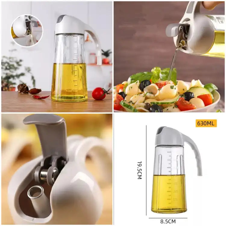 Oil Bottle Dispenser With Auto Flip Cap 630ml