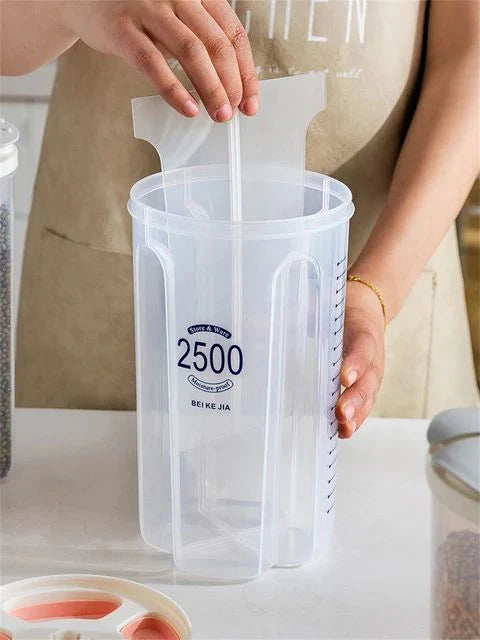 4 Grid Partition Food Storage Jar