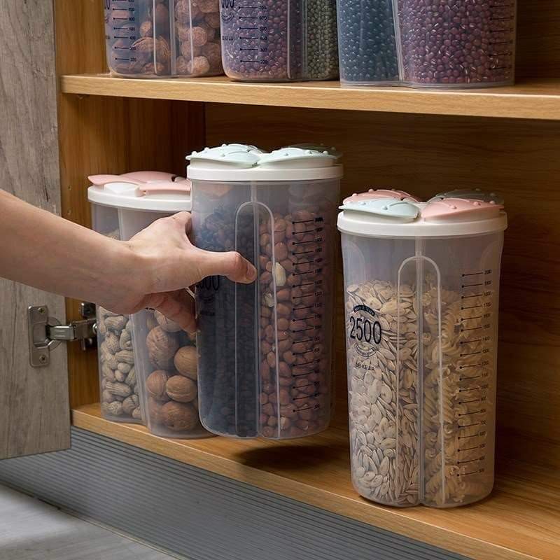 4 Grid Partition Food Storage Jar