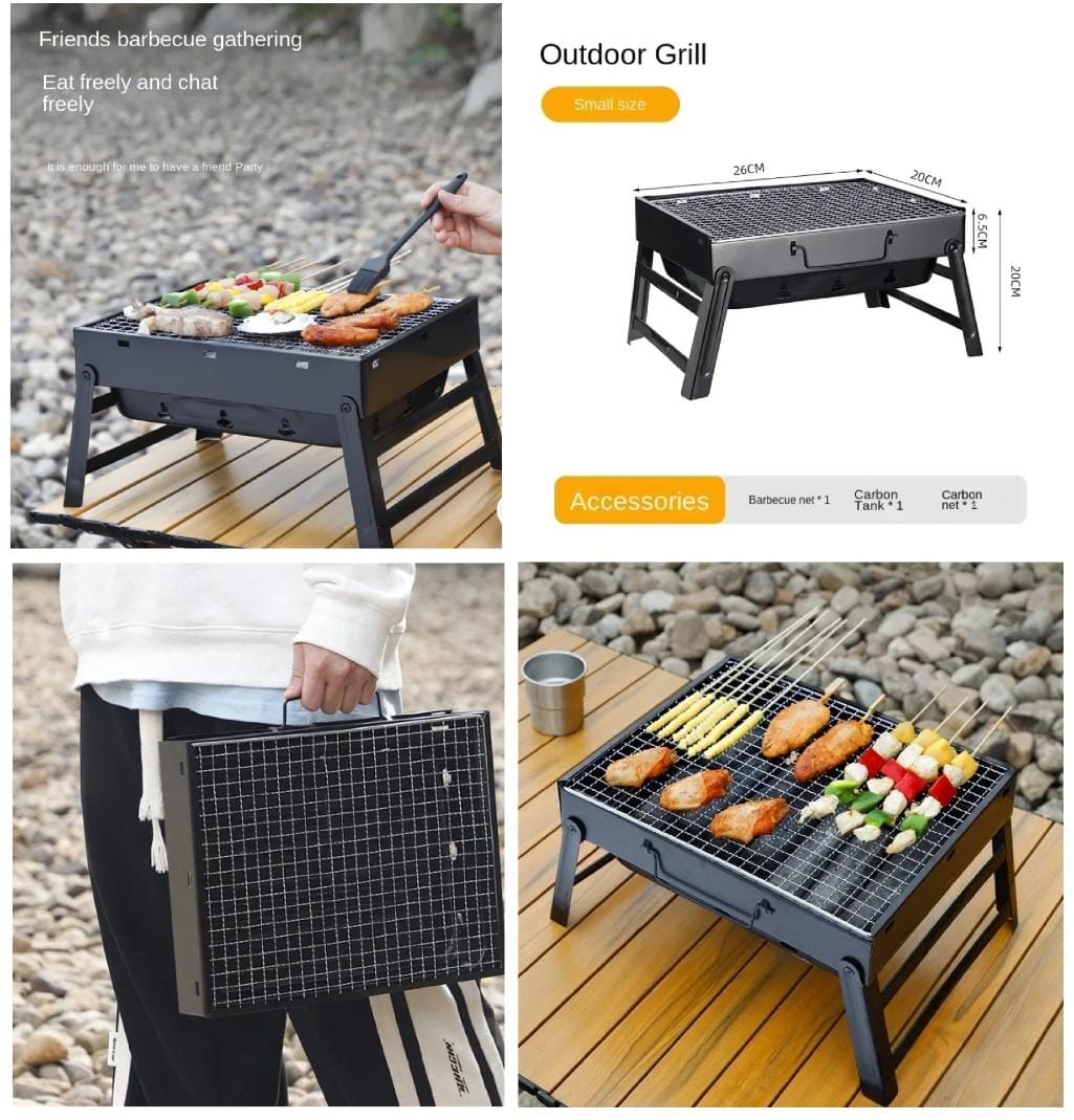 Portable & Foldable BBQ Grill Space Saver