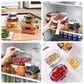 3 Pcs Food Storage Box Fresh-Keeping Box Plastic Food Containers (Premium Quality) Sizes: 570ML, 1200ML, 2400ML.