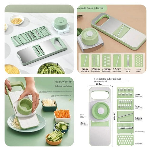 5 In 1 Vegetable Cutter Stainless Steel Slicer