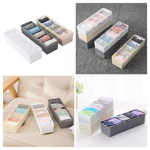 Socks Organizer 5 Grid Storage Basket