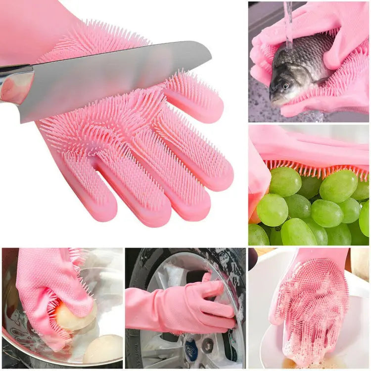 Washing Gloves, Silicone Dish Washer, Hand Gloves For Cleaning