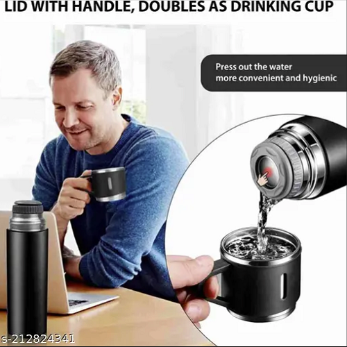 Vacuum Flask Set Stainless Steel Drinking Metal Water Bottle Gift High Quality Vacuum Flask Bottle - 500ml