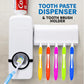 Toothpaste Dispenser Toothbrush Holder