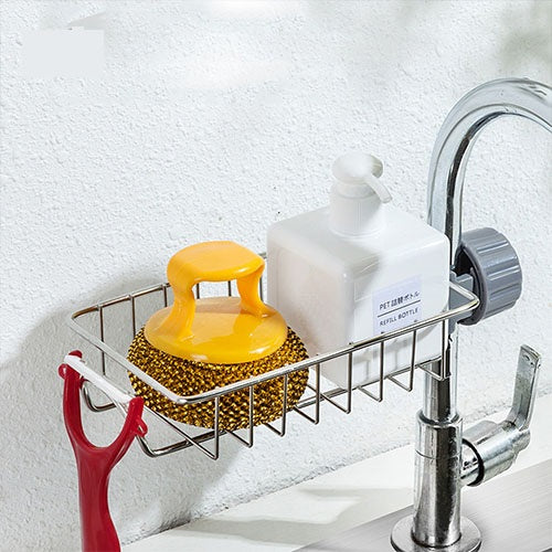 Sink Faucet Storage Rack Stainless Steel