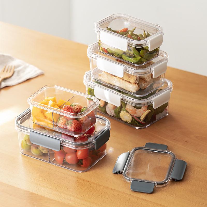 3 Pcs Food Storage Box Fresh-Keeping Box Plastic Food Containers (Premium Quality) Sizes: 570ML, 1200ML, 2400ML.