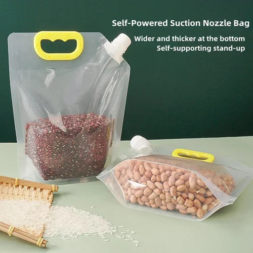 1 Pcs Kitchen Storage Sealed Bag Transparent Whole Grains Packaging Bag (3 Liter)