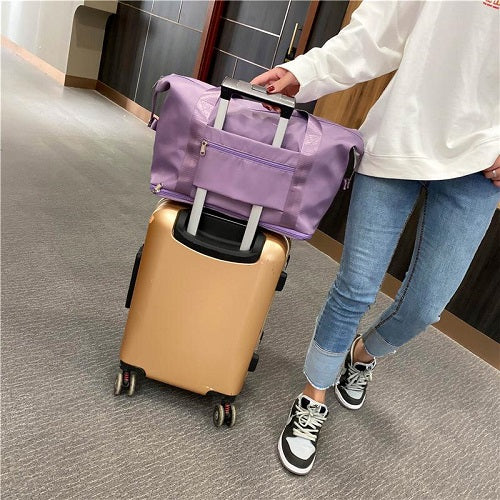 Expandable Travel Bag, Large Capacity Folding Travel Bag, Waterproof Carry Luggage Bag For Woman,