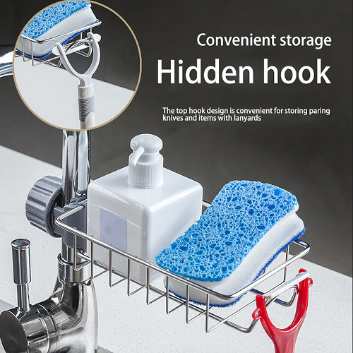 Sink Faucet Storage Rack Stainless Steel