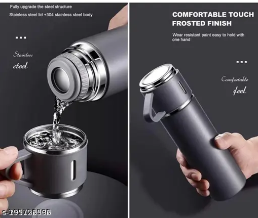 Vacuum Flask Set Stainless Steel Drinking Metal Water Bottle Gift High Quality Vacuum Flask Bottle - 500ml